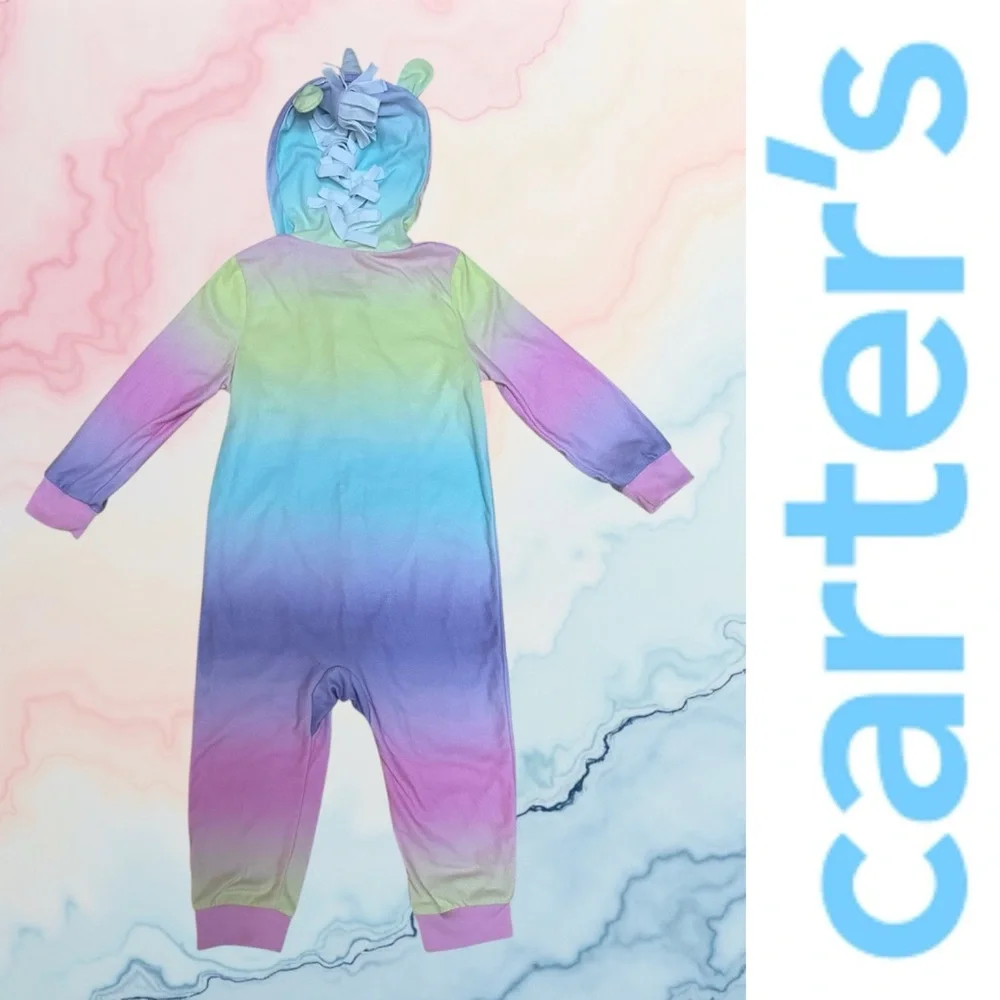 Carter's Rainbow Ombré Unicorn One Piece‎ PJs, Size 2T, MSRP $42